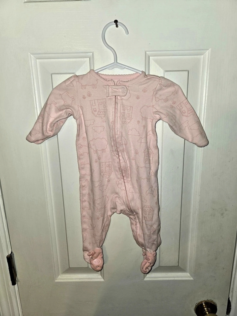 just one you Footed Sleeper Pink Baby 3M